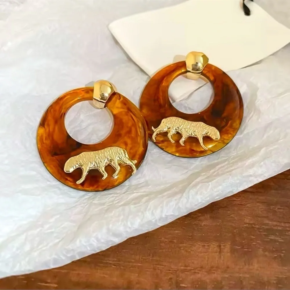 Panthere Brown Fashion Earrings